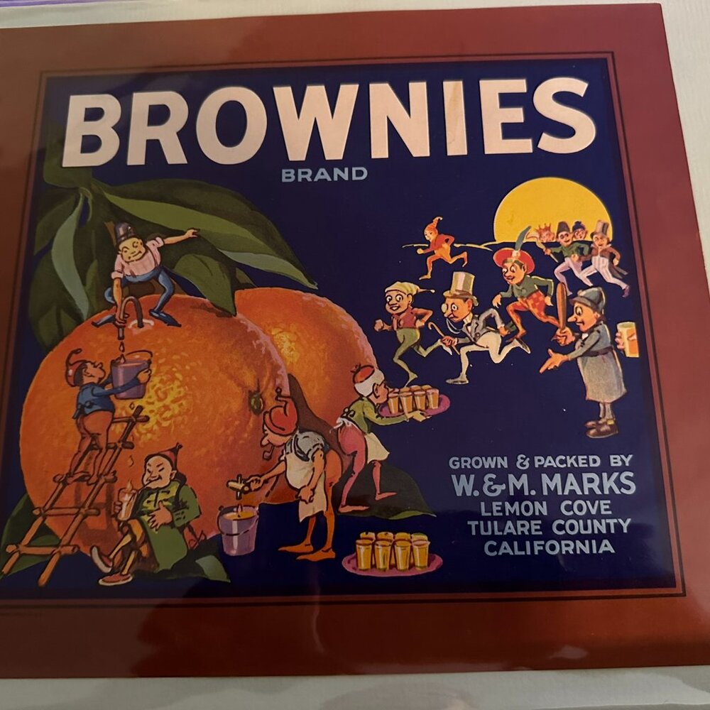 Authentic Citrus Farm Crate Label Brownies